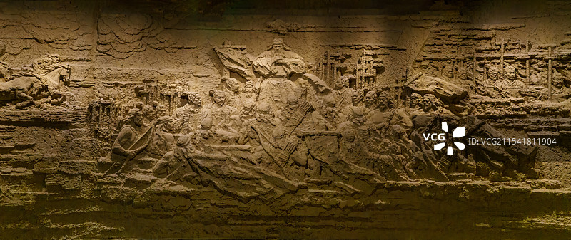 中国历史浮雕，商代重大事件，景亳之会图片素材