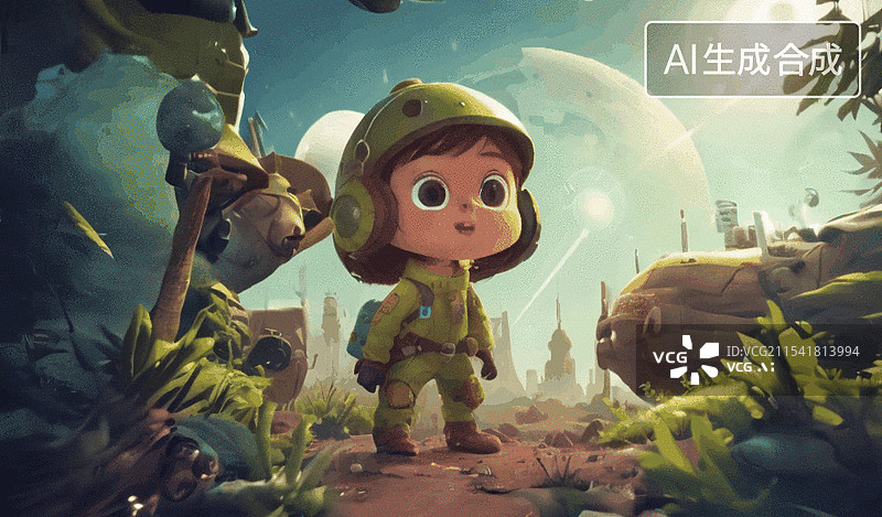 【AI数字艺术】星际探险图片素材