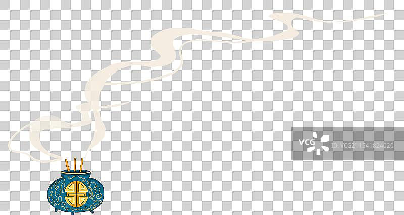 灶坛 燃香元素 祭祀的香炉 飘散的烟雾图片素材