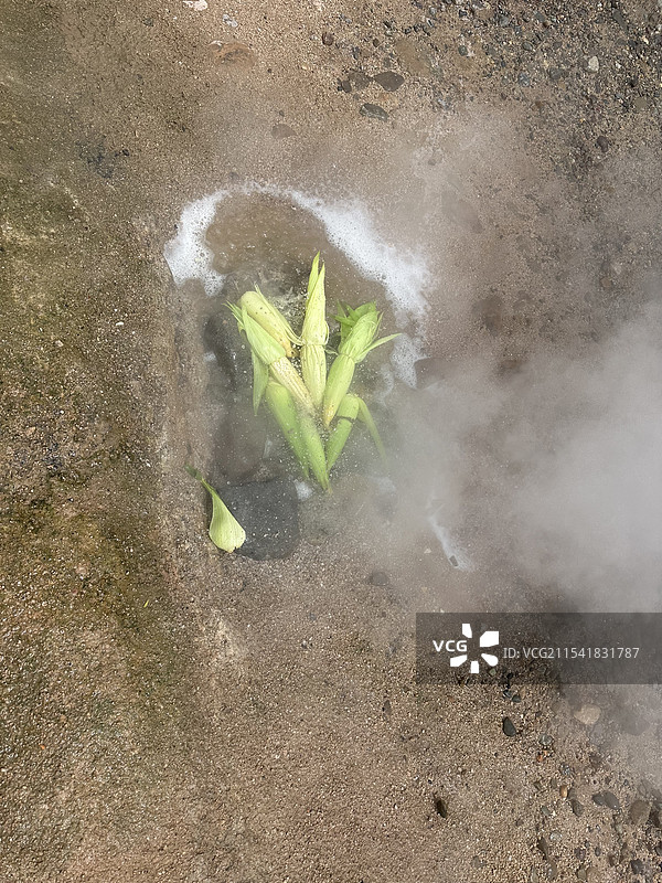 达格架喷泉煮玉米图片素材