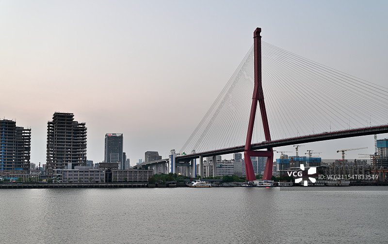 上海洋泾港，杨浦大桥图片素材
