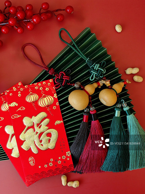 任务投稿：年味.春节主题内容之春节静物.压岁红包（春节红色背景图）图片素材