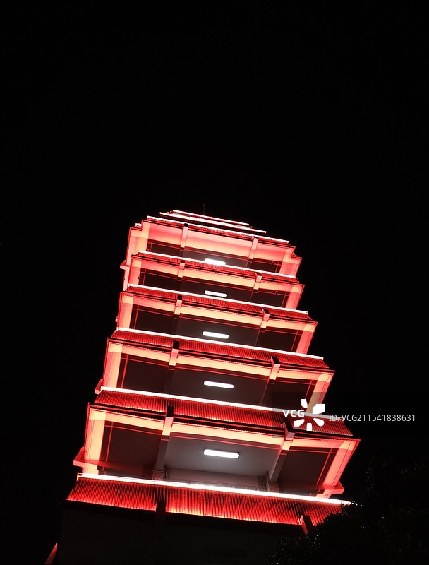 瞰胜楼的灯光图片素材