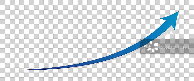 长长的商业增长曲线箭头财务目标图片素材