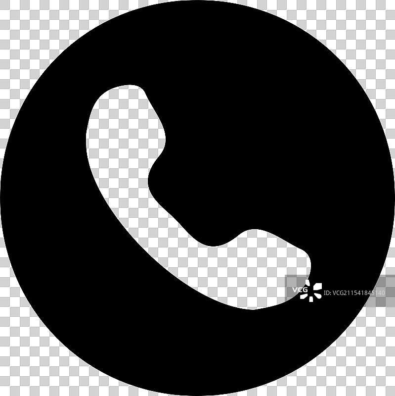 电话听筒图标手机接收器符号图片素材