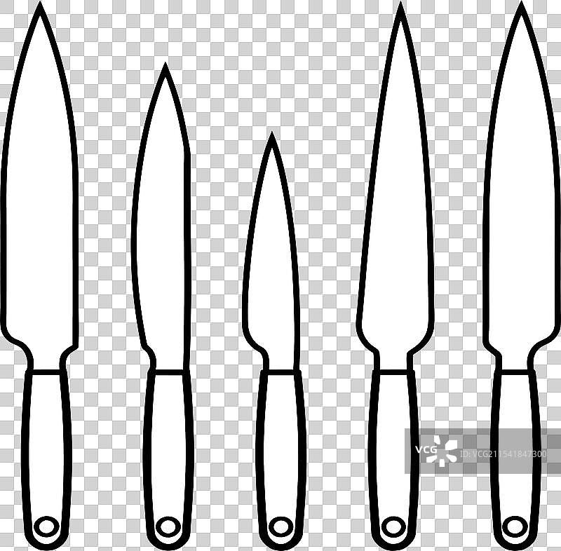 刀具轮廓集图片素材