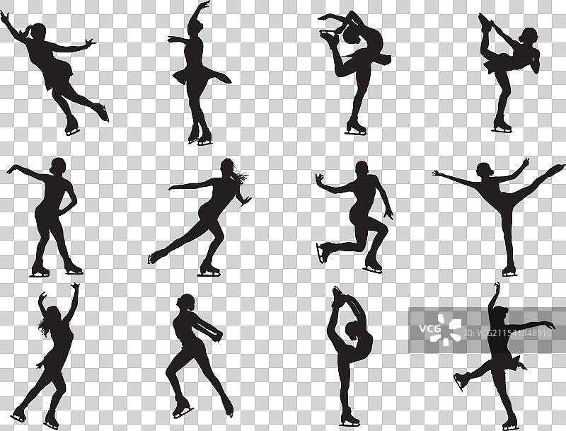 花样滑冰 冰上滑冰 冬季运动图片素材