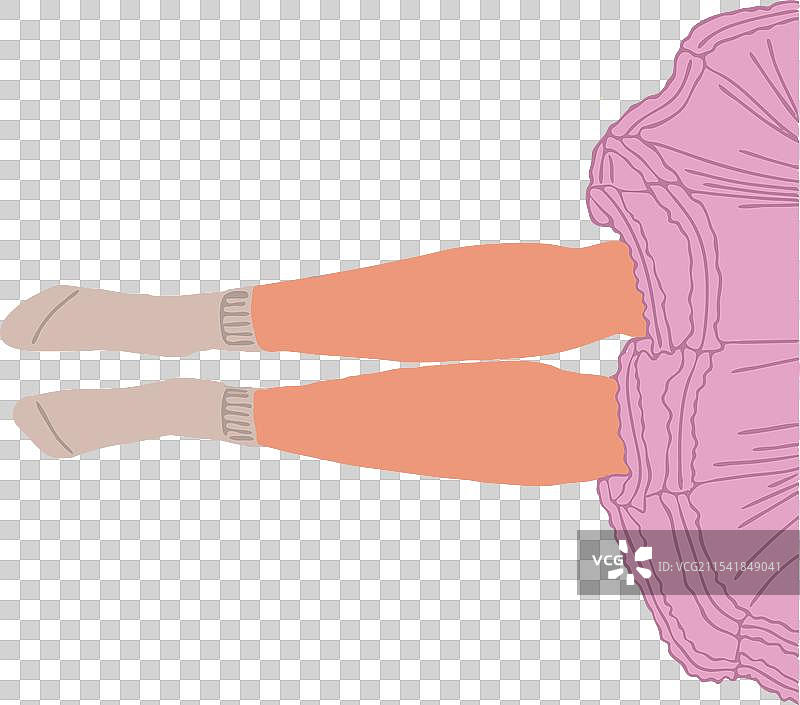 平躺的腿部特写图片素材