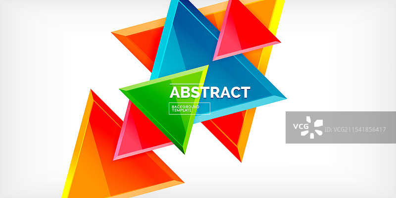 抽象背景 - 光滑的三角形图片素材