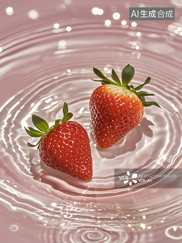 【AI数字艺术】红色的草莓图片素材
