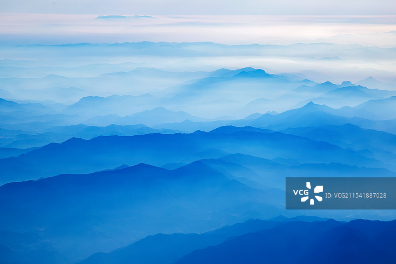 江山如画（大别山水墨鸟瞰镜头）图片素材