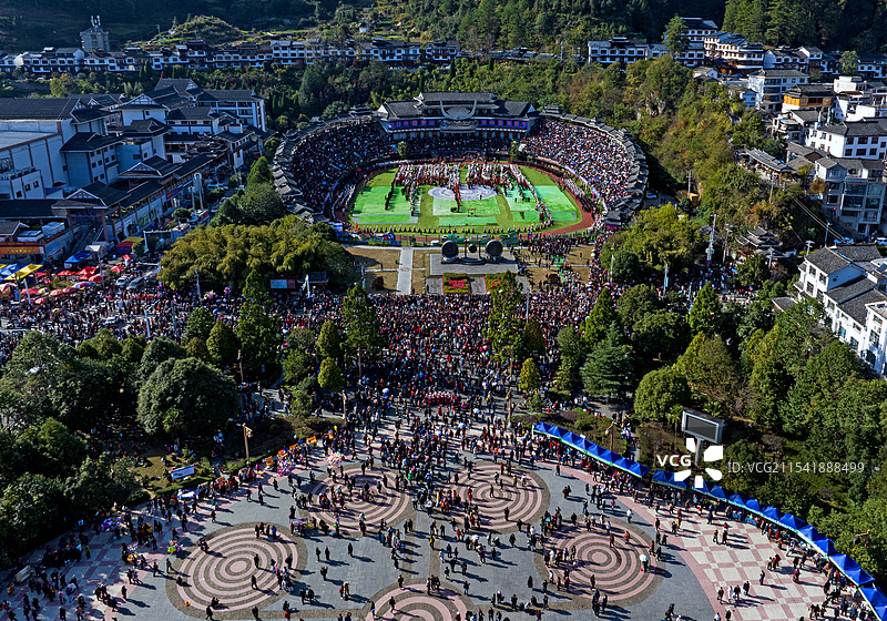 苗乡盛会（贵州省黔东南州雷山县苗年节）图片素材