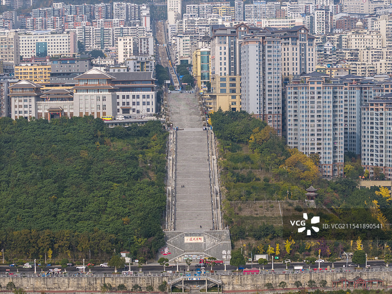 重庆市巫山县神女大道航拍图片素材