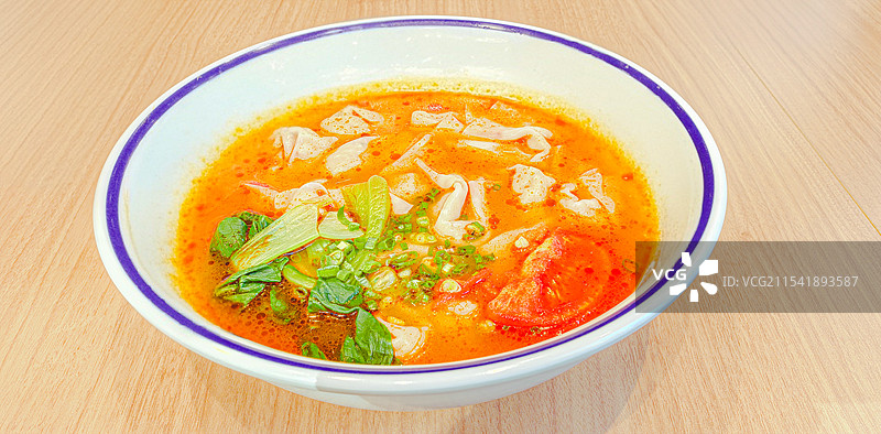 贵州酸汤红汤馄饨图片素材