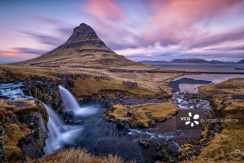 草帽山余晖图片素材