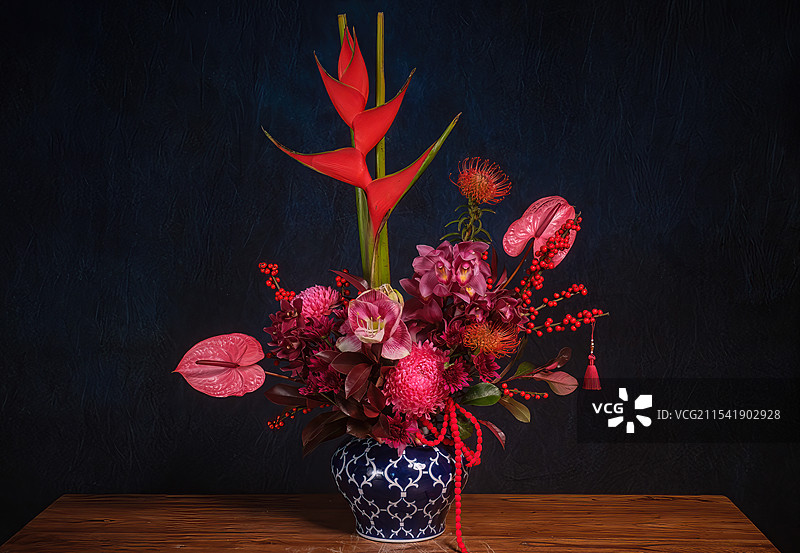 插花作品：喜气洋洋图片素材