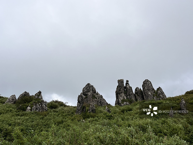 湖北 神农架 神农顶 板壁岩图片素材