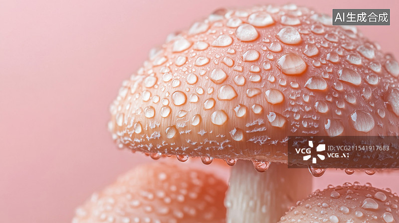 【AI数字艺术】微距拍摄蘑菇图片素材