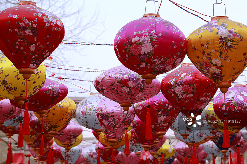 灯笼 春节 庙会图片素材