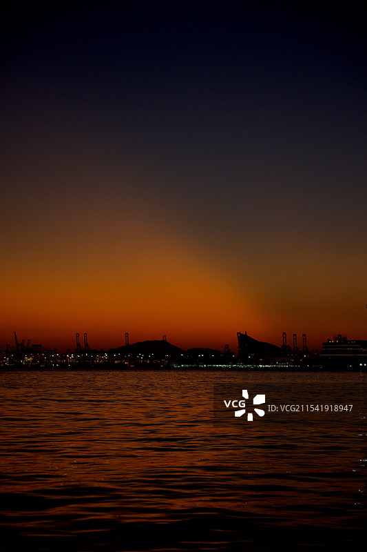 深圳 太子港码头日落图片素材