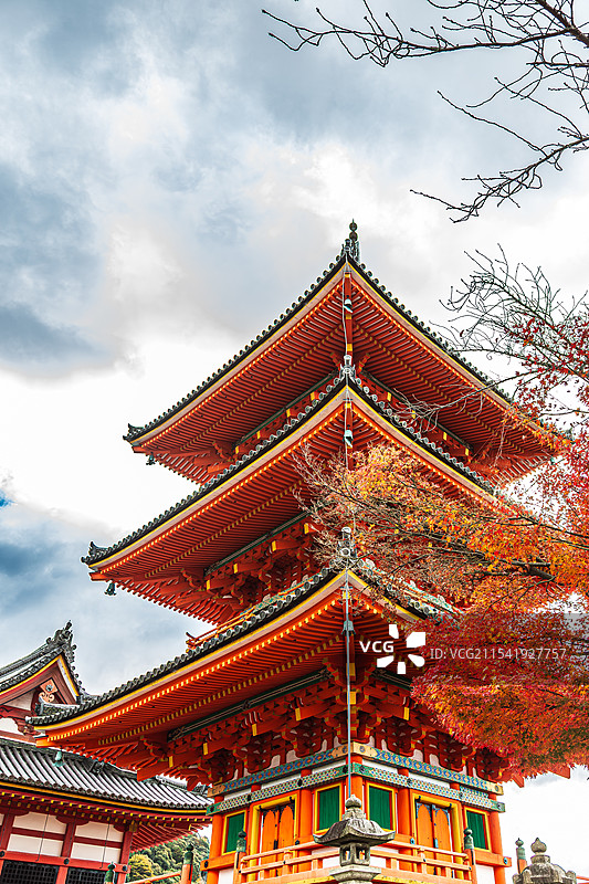 日本京都清水寺秋景图片素材