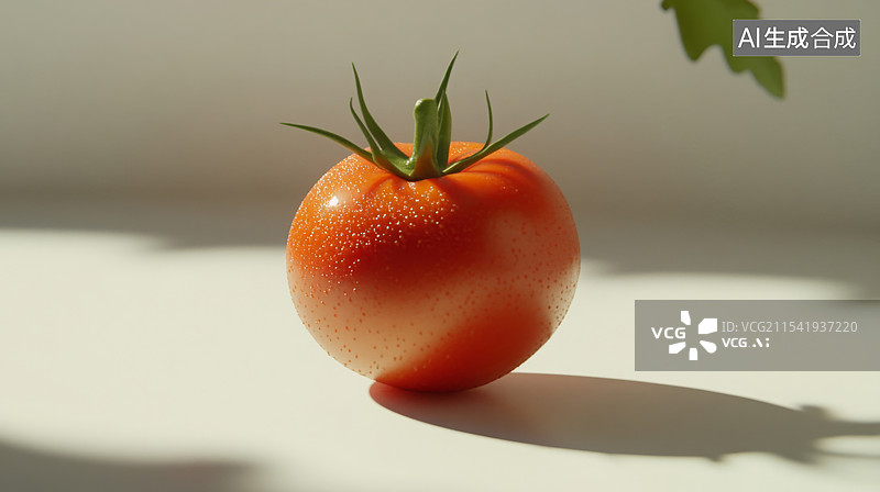 【AI数字艺术】一个红色成熟的番茄图片素材