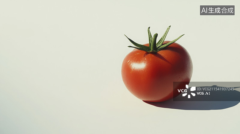 【AI数字艺术】一个红色成熟的番茄图片素材