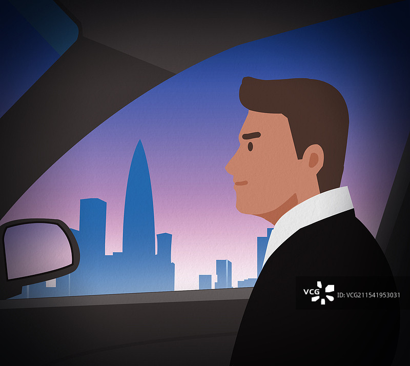 都市城市繁荣繁华北上广深深圳经济发展商业商务写字楼窗户外地标建筑成功人士天际线风景插画图片素材