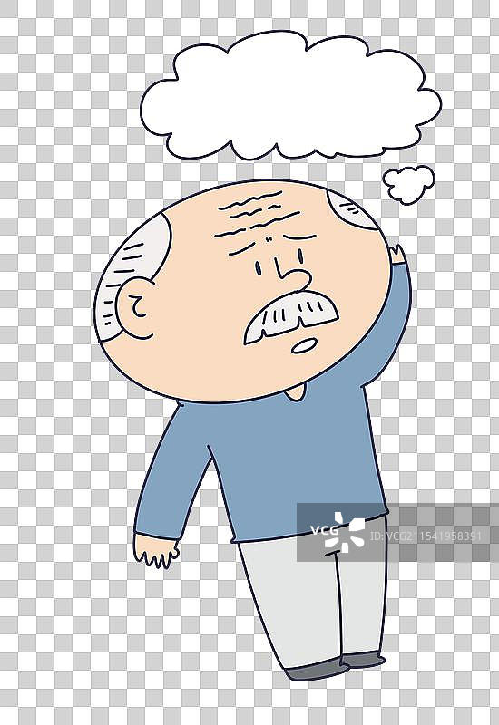 思考有想法的老人图片素材