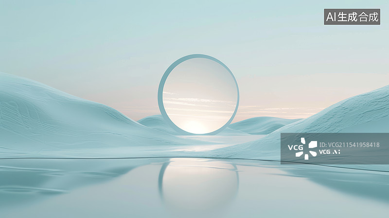 【AI数字艺术】海边石板展示平台图片素材