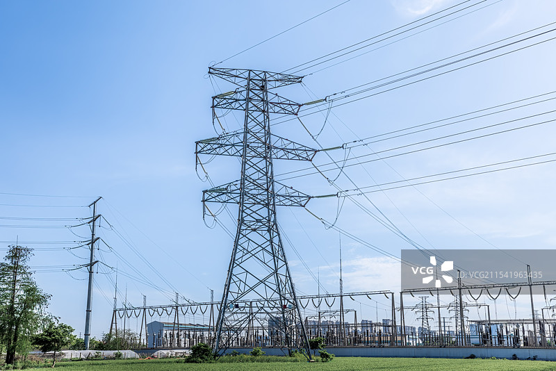 电网输电塔图片素材