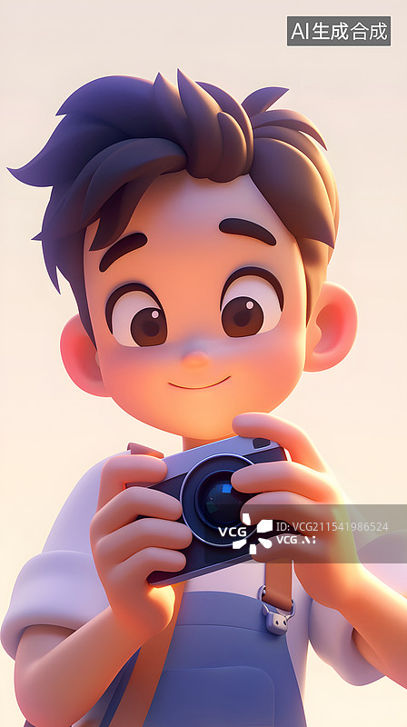 【AI数字艺术】卡通摄影师图片素材