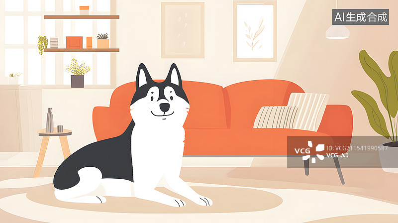 【AI数字艺术】舒适家居与宠物图片素材