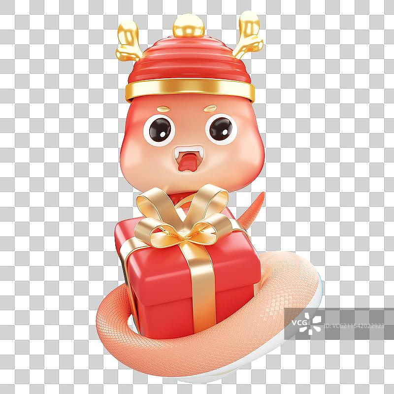 灵动新年蛇年吉祥物图片素材