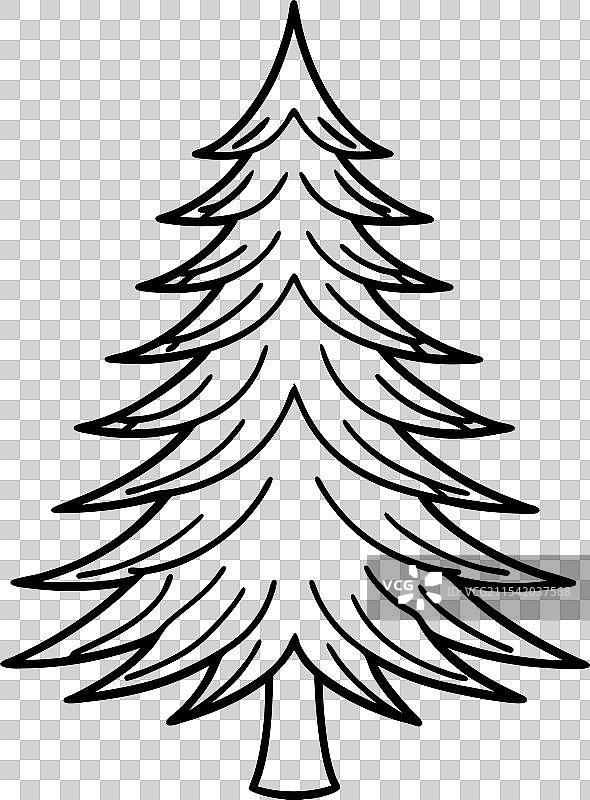 圣诞树套装库存图片素材