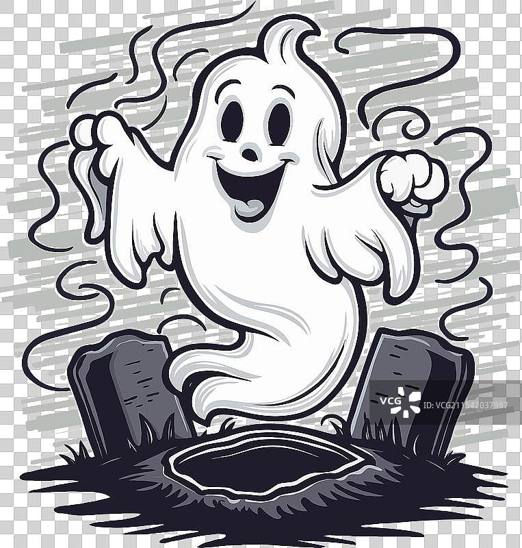 可爱又有点吓人的鬼魂图片素材