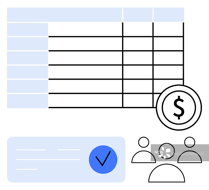 使用电子表格进行财务数据分析和美元计算图片素材