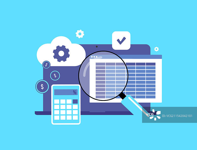 基于云的会计 - 财务审计预算图片素材
