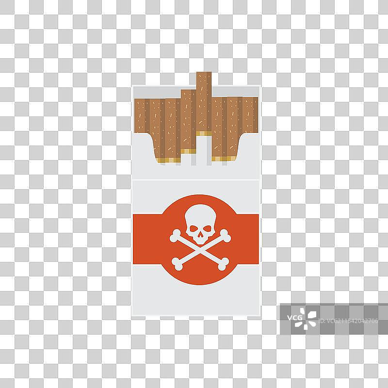 绿色背景上的香烟包装图片素材