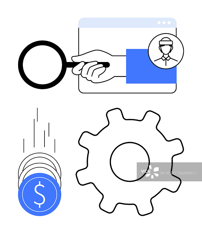 寻找商业解决方案的用户档案图片素材