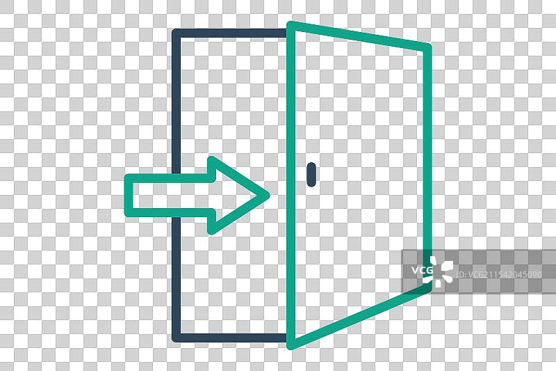 入口线条图标风格图片素材