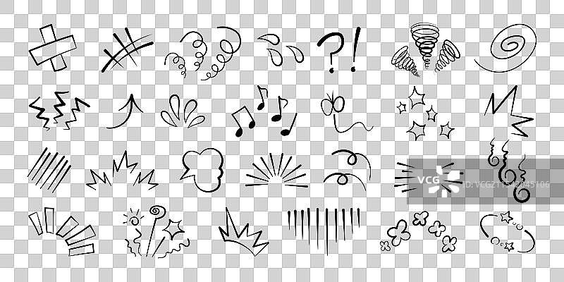 漫画或动漫漫画表情符号元素图形图片素材