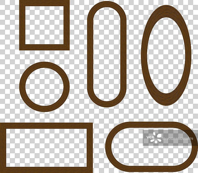 现代极简方形几何框架套装图片素材