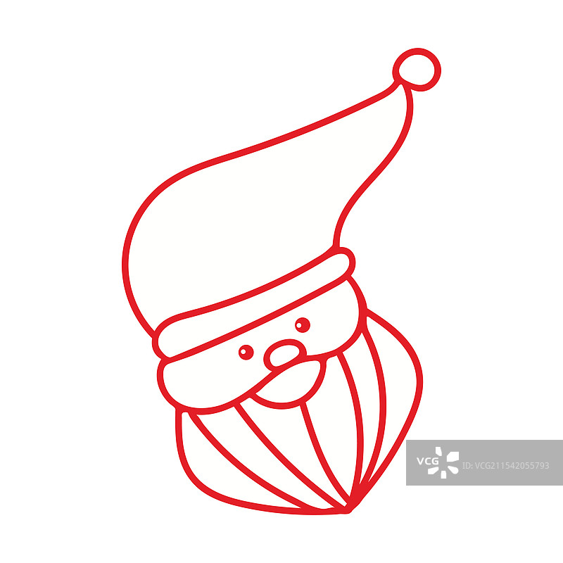 圣诞老人头像的涂鸦风格图片素材