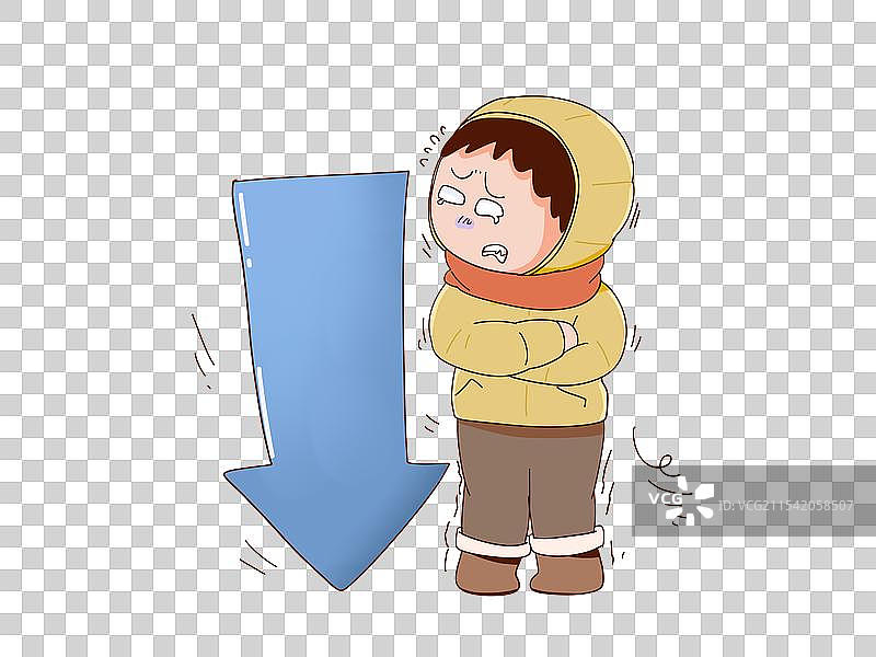 降温 寒冷 冷风吹 发抖 天气变化 气温 下降 羽绒服 冬天图片素材