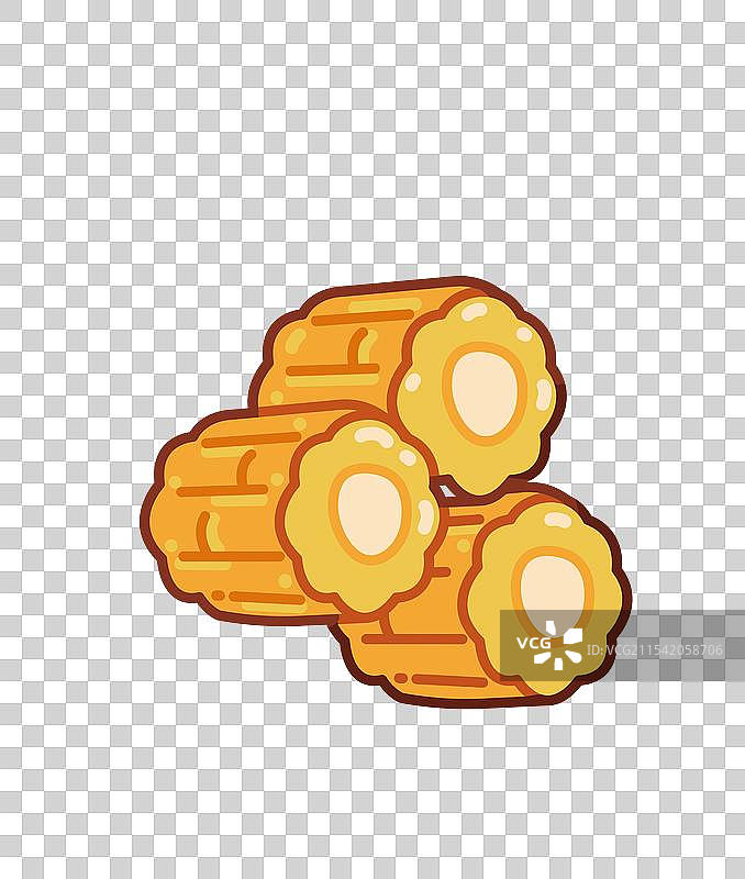 卡通插画美食黄玉米图片素材