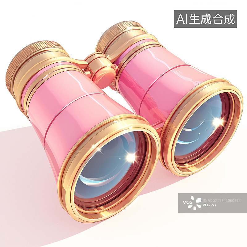 【AI数字艺术】望远镜、玩具、天文、卡通、可爱、C4D图片素材