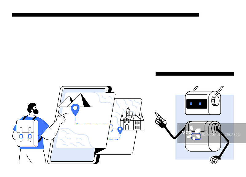与人工智能现代旅行者一起探索新地方图片素材