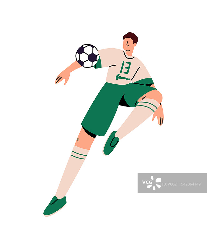 足球运动员训练踢击弹跳球图片素材