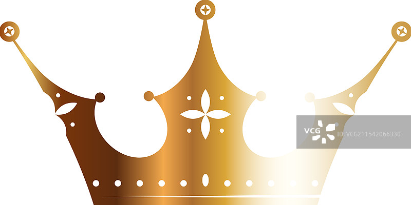 独特美丽的金色皇冠，带有图案设计图片素材